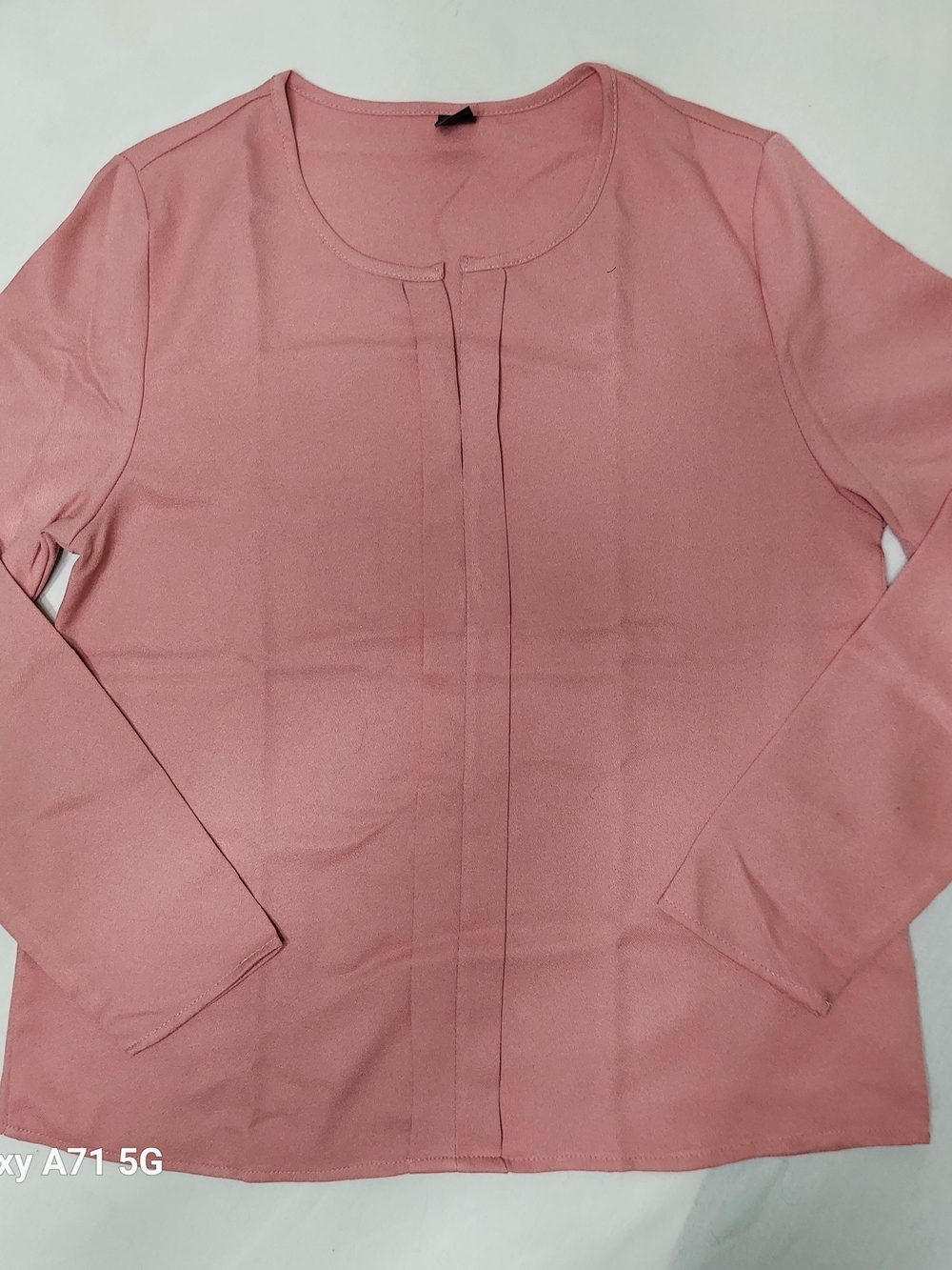 Dusty Rose Long Sleeve Crewneck Top